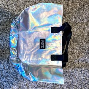 VS pink holographic tote bag